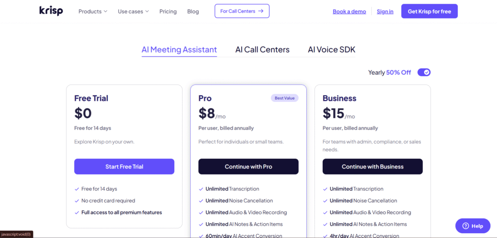 Pricing & Subscription Option